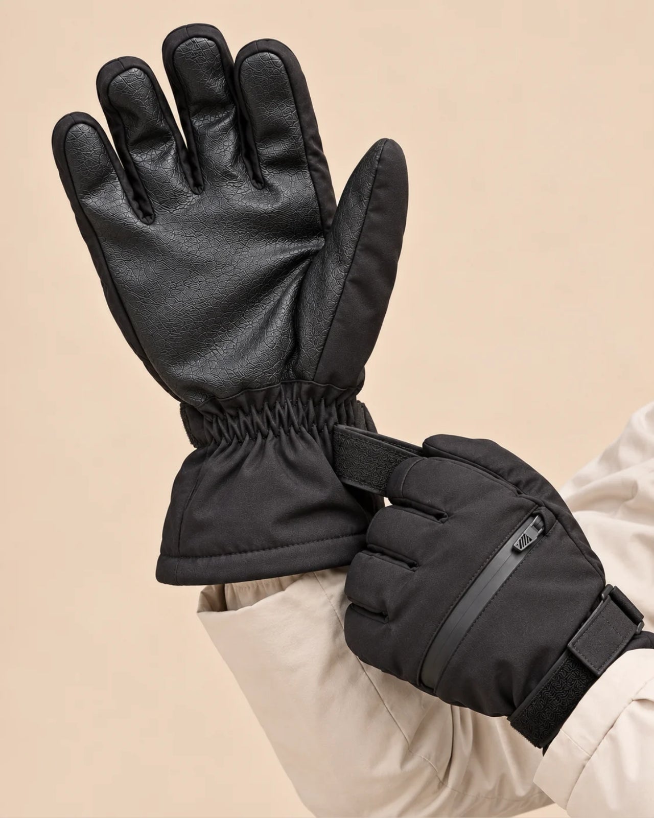 Men's Waterproof Winter Gloves with Adjustable Cuff