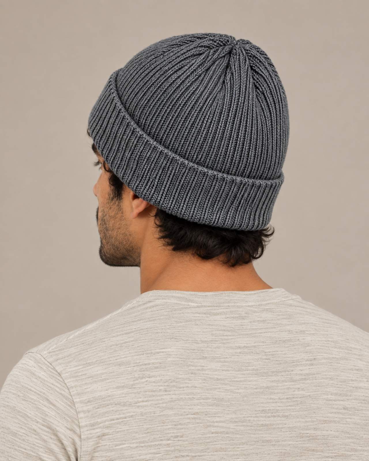 Ribbed Merino Wool Cap For Men