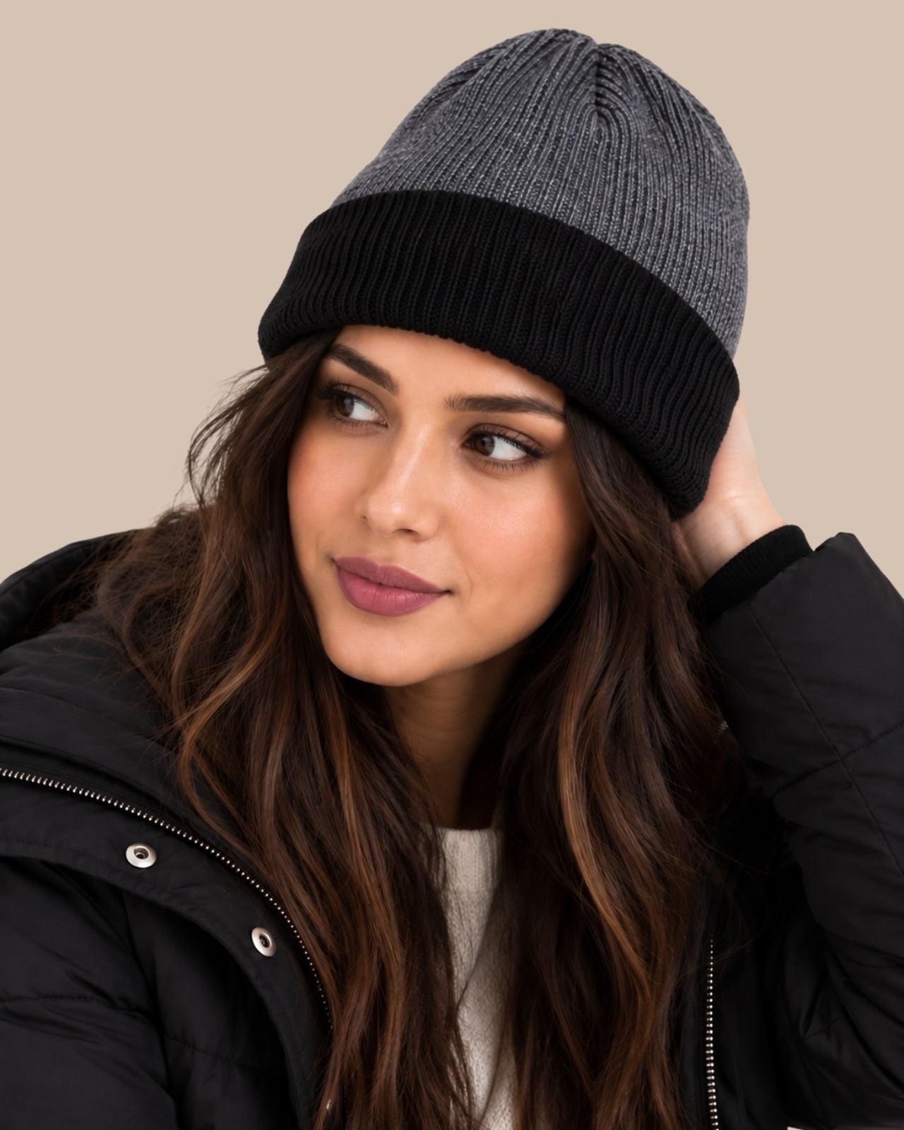 Merino Wool Reversible Beanie For Women