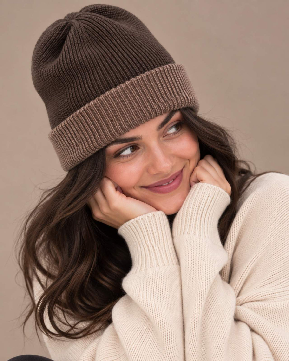 Merino Wool Reversible Beanie For Women