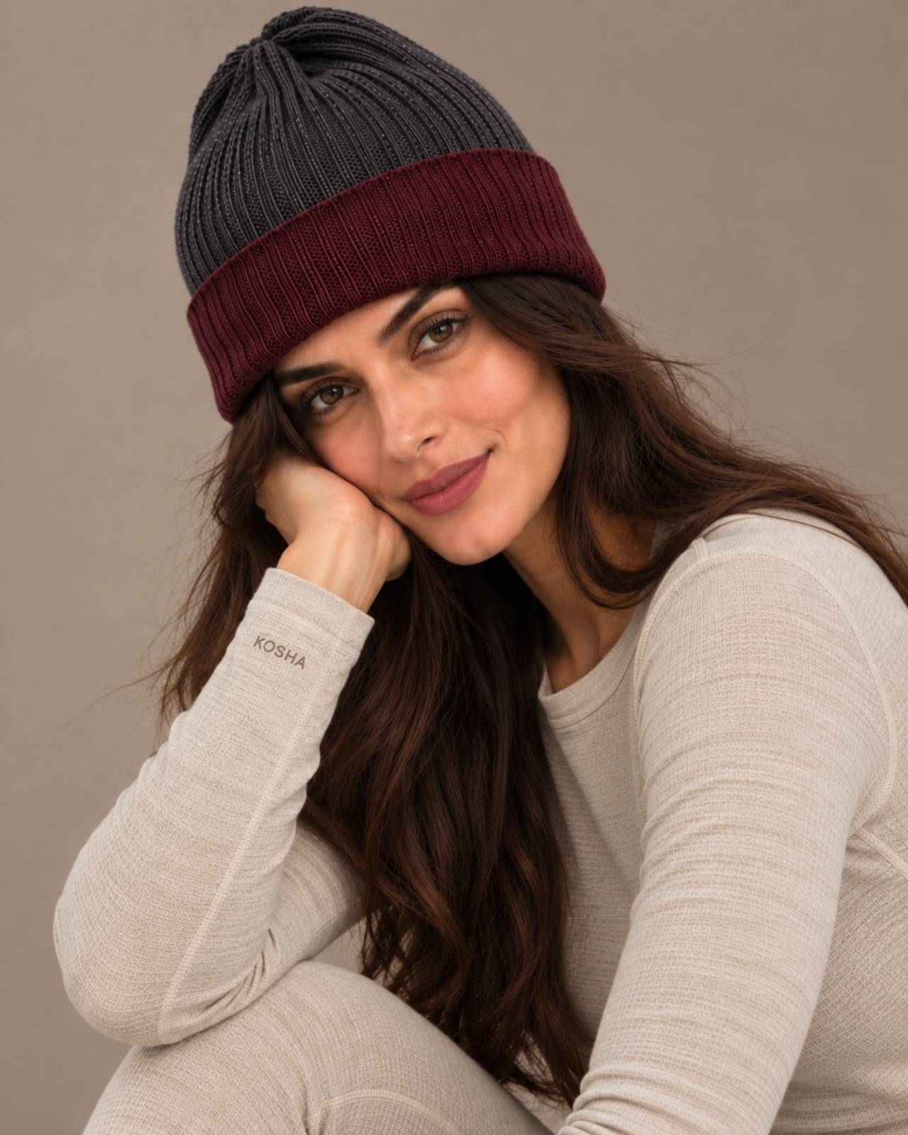 Merino Wool Reversible Beanie For Women