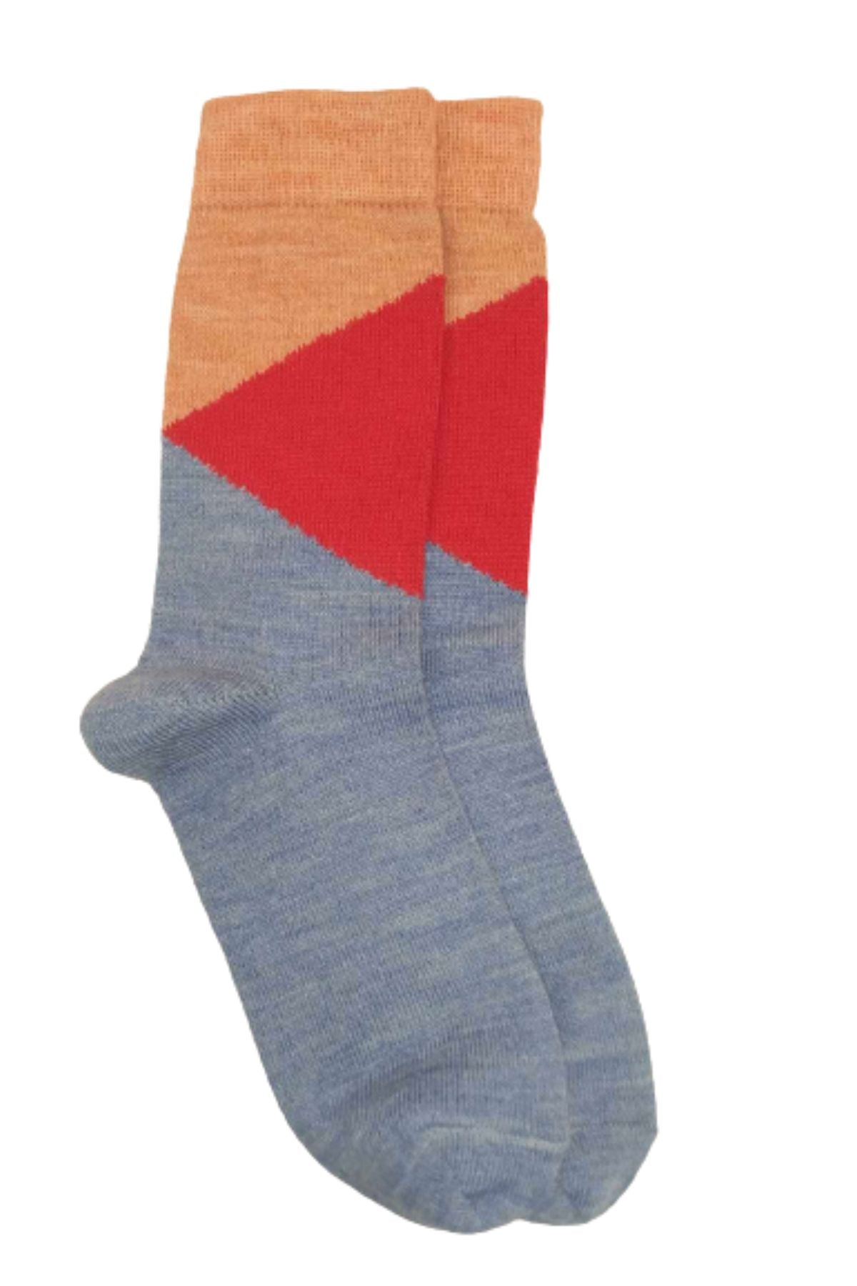 Regular Wool Blend Colorblocked Socks For Women