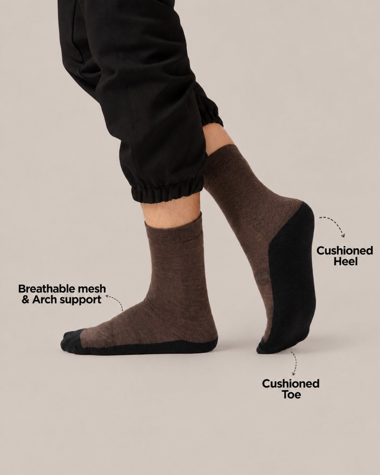 Men's Merino Wool Cushioned Technical Socks