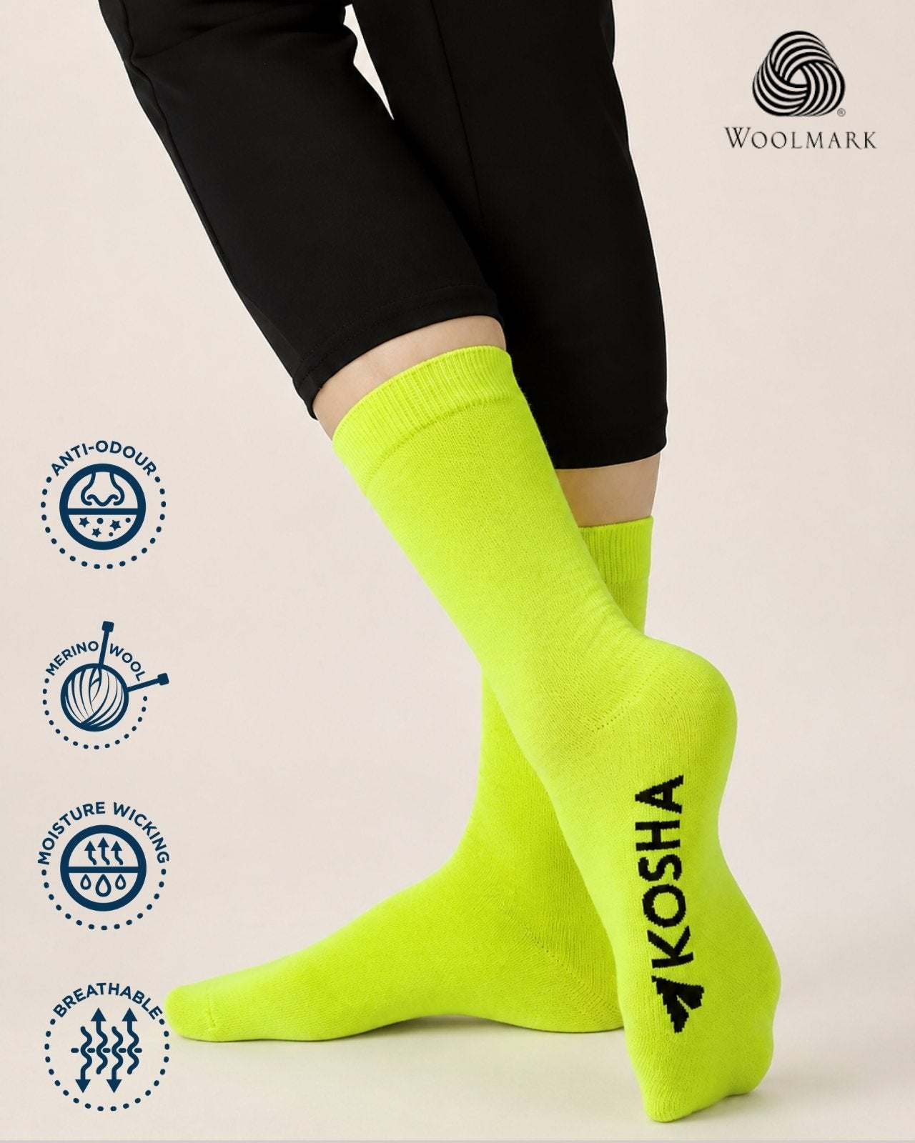 Women's Classic Merino Wool Crew Length Socks